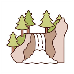 Santa Claus with a festive Christmas tree illustration, perfect for a winter holiday greeting card design