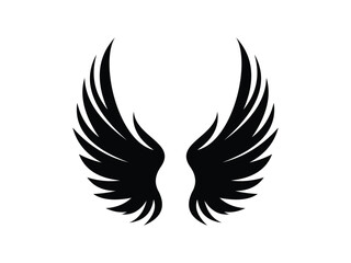 Dark Feather Wings Design Vector Illustration