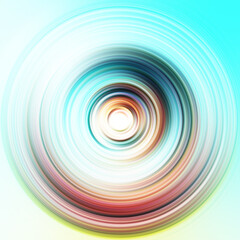 Colorful radial motion effect. Abstract rounded background.