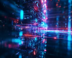 Abstract digital cityscape