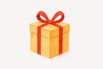 Obraz premium Gift box with red ribbon.