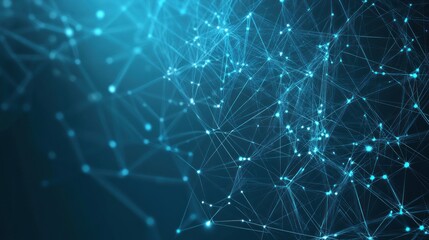 Obraz premium Abstract teal network design