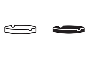 ashtray icon set. simple vector eps