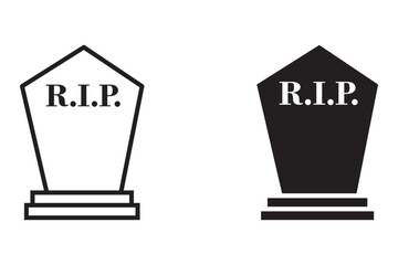  tombstone icon set, simple vector eps