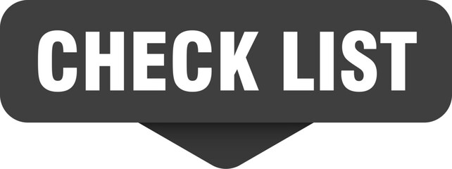 check list sticker. check list sign on transparent background