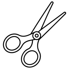 Minimal Surgical Scissors Line Art