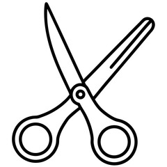 Minimal Surgical Scissors Line Art