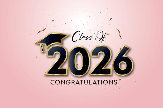 Class of 2026 Text for graduation design, high school or college graduate	