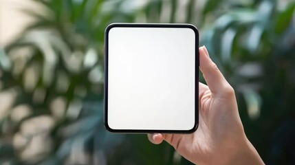 Hand Holding Smartphone with Blank Screen, Mockup for App Presentation