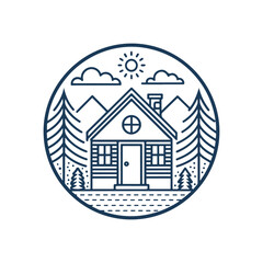 house icon with blue sky