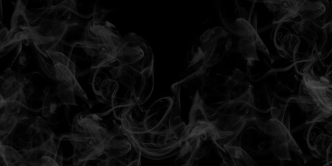 Abstract blurred Movement of smoke for background.Smoke and powder overlay on black background
