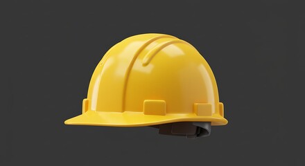 Fototapeta premium Yellow Hard Hat Construction Safety Equipment