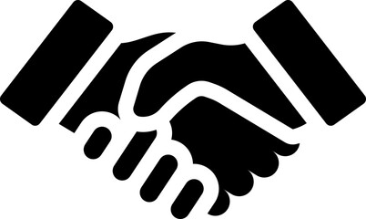 Business handshake agreement deal icon. Silhouette style.