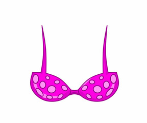 pink bra isolated on white