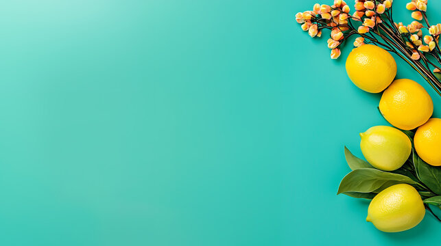 easter eggs on a blue background - Powered by Adobe