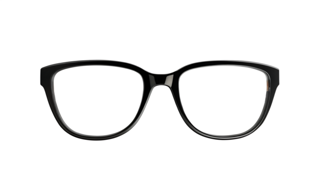 Black cat eye glasses frame isolated on a white background - Powered by Adobe