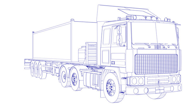 truck sketch graphic symbol 3d illustration	
