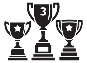 Championship Trophy Vector Illustration for Sports Awards and Recognition