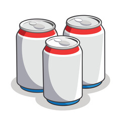 white-crumpled-soda-cans-set-vector-image-on-white