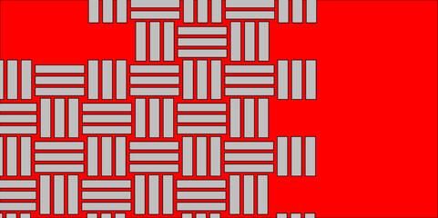 Gray Weave Pattern Showing Repetition Useful as Background. Minimal line Seamless geometric pattern with shapes. Decoration and maze ornament square wall tile. grey rattan weave texture background.