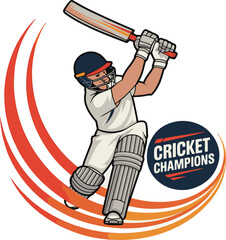 Vibrant Cricket Player Logo for Team or Event Branding – 'Cricket Power