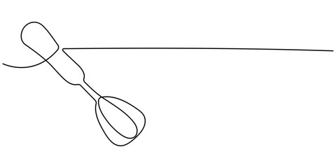 Continuous one line whisk. vector illustration, Continuous Line Drawing Of Balloon Whisk. One Line Of Kitchen Tool Balloon Whisk. Whisk Continuous Line Art, Cooking whisk one line continuous drawing.