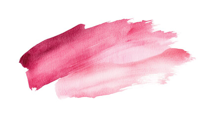 A pale red brush stroke isolated on white or transparent background, png clipart, design element. Easy to place on any other background.