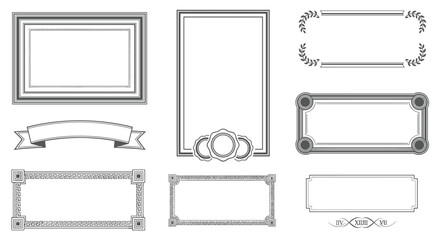 Elegant Picture Frames Vector Collection for Artistic Design and Presentation