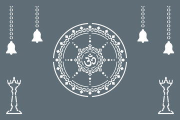 Om Jali design, Om cnc cut jali, corian jali for Temple Mandir door Window etc.