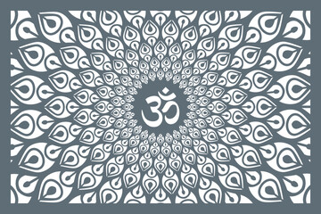 Om Jali design, Om cnc cut jali, corian jali for Temple Mandir door Window etc.