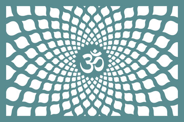 Om Jali design, Om cnc cut jali, corian jali for Temple Mandir door Window etc.