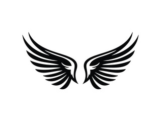 Powerful Black Wings Vector