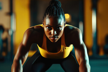 Fototapeta premium Female Athlete in Gym