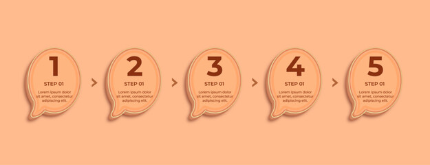 Peach Fuzz 3D Infographic Bullet Points. Vintage Style Process Banners with Easter Eggs, Business Icons, and Festive Design Elements