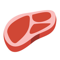 Raw meat vector cartoon icon flat illustration, meat clip art, beef clip art, clip art beef
