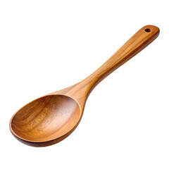 Elegant wooden spoon crafted from teak wood cooking utensil isolated on transparent background
