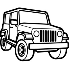 Cartoon vector truck isolated on white, an old classic vehicle illustration