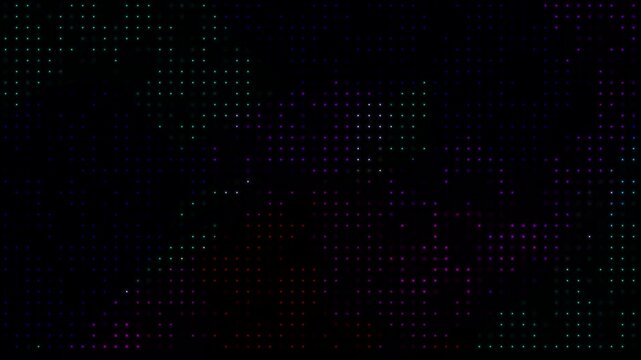 Hi tech motion flickering dots. visual presentations and futuristic technology