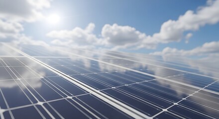 Harnessing the Sun High-Resolution Image of Solar Panels Under a Bright Sky