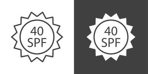 40 spf icon symbol illustration logo