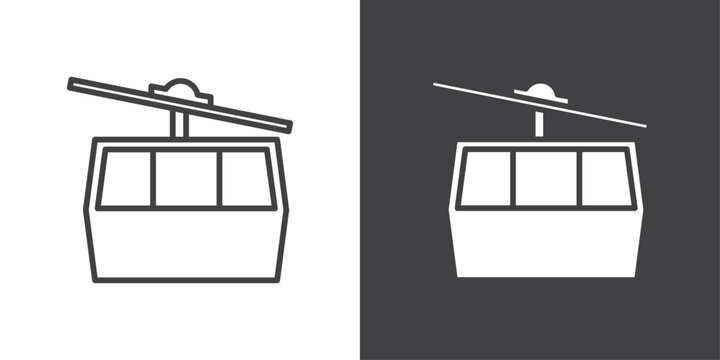 aerial tramway icon symbol illustration logo