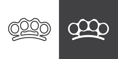brass knuckles icon symbol illustration logo