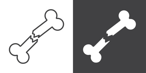 broken bone icon symbol illustration logo