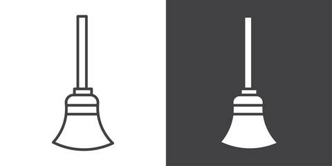 broom icon symbol illustration logo
