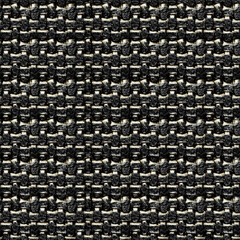 Seamless 4k photo texture material of black colored leather with mesh embossing.