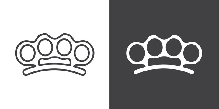 brass knuckles icon symbol illustration logo