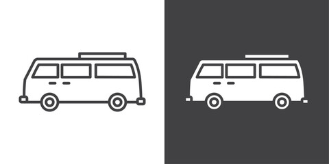 camping car icon symbol illustration logo