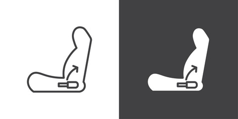 car seat adjust icon symbol illustration logo