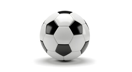Classic Black and White Soccer Ball High-Resolution Image