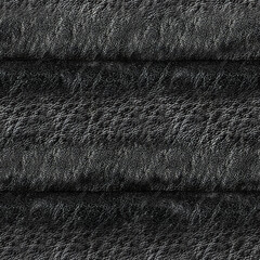 Seamless 4k photo texture material of black colored leather with creasing and seams.